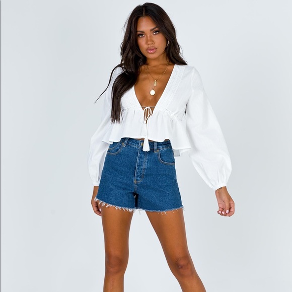 Princess Polly Tops - Princess Polly Rain Dance Tie Front Top